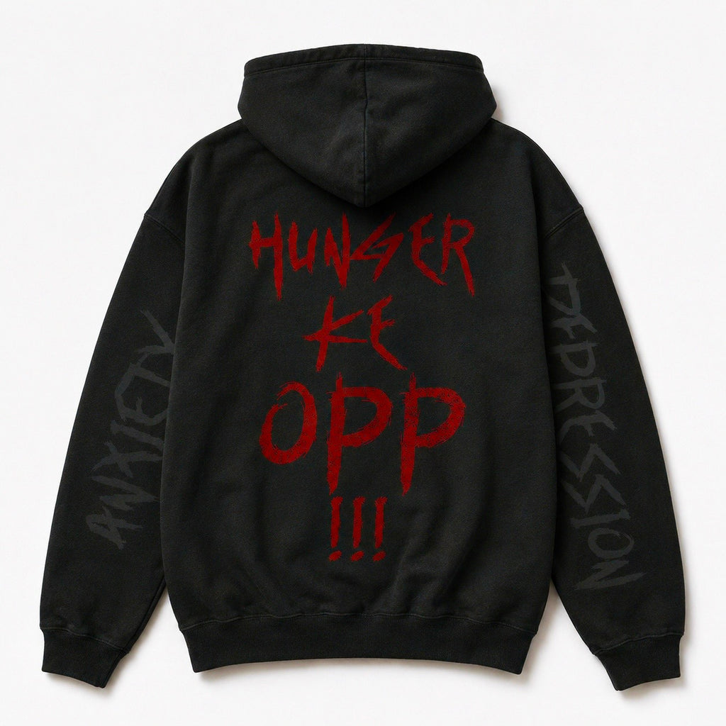 Hunger Ke Opp Blood Hoodie (Black)